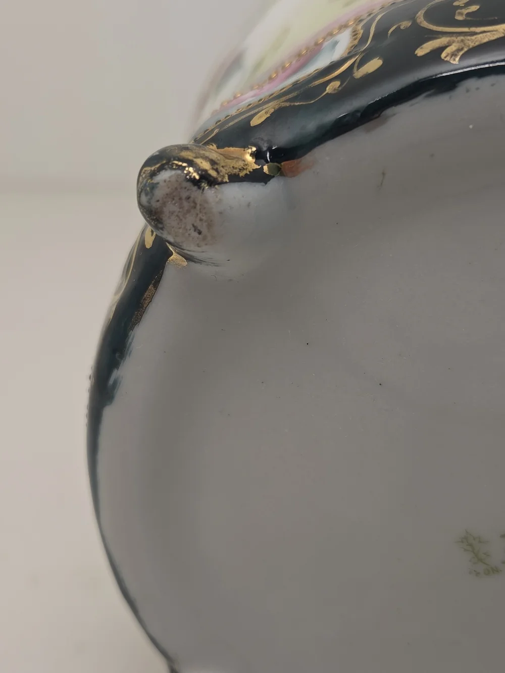 Antique 1891 Morimura Nippon Footed Planter Vase Pre-Nippon Maple Leaf